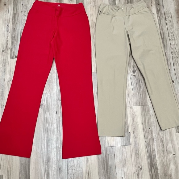 Tail woman’s active golf pants bundle sz 8 red bootcut khaki cropped - Picture 1 of 7